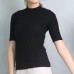 High-neck Knitted Top